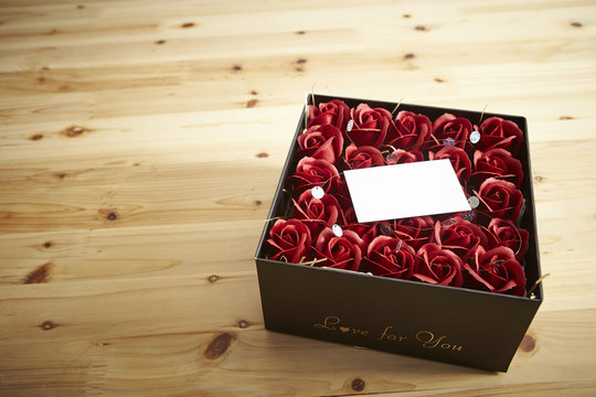 Flowers in gift box