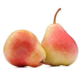 Ripe pear fruit isolated on white background cutout