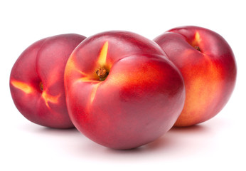 Nectarine fruit isolated on white background cutout