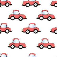 Cartoon car seamless pattern,