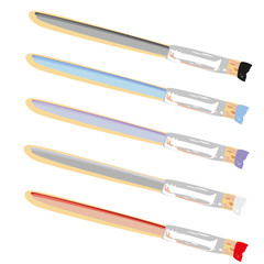 brush to paint in different colors, set