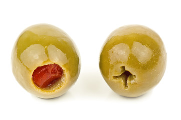 two green olives