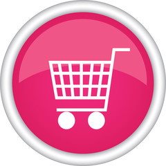 Круглый векторный знак с изображением корзины