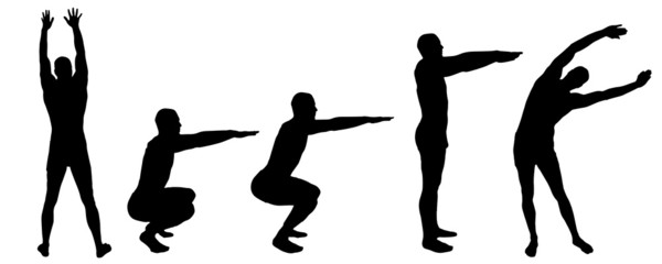 Vector silhouette of a man.