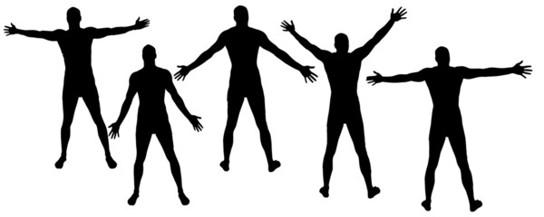 Vector silhouette of a man.