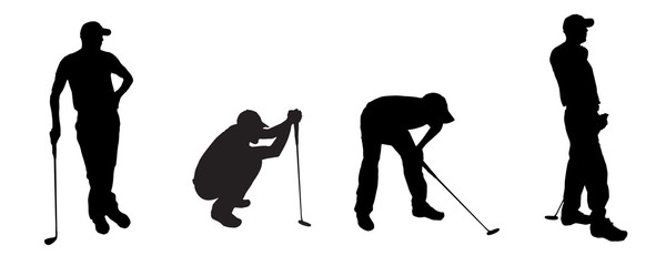 vector silhouette golf