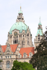 Fototapeta na wymiar Szczegóły na Nowy Ratusz w Hanowerze, Niemcy