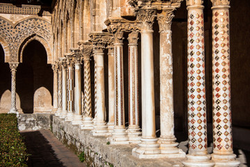 Pillars of Cathedral of Monreale, Sicily; Italy