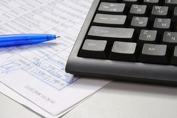 Keyboard and documents.