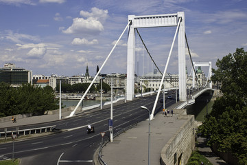 Erzsebet bridge in Budapest, Hungary