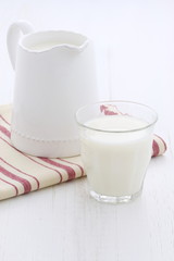 Fresh organic  milk jar