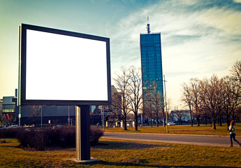 Blank city billboard
