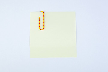 sheet of paper witn paper clip