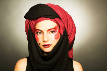 Young woman with creative make-up