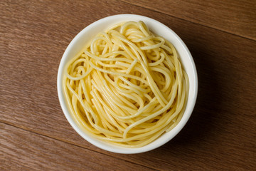 Image of tasty pasta in dish