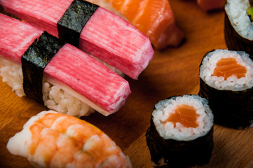 Oriental theme with sushi