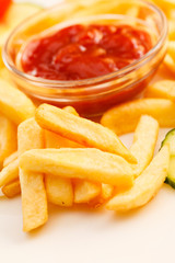 French Fries with ketchup