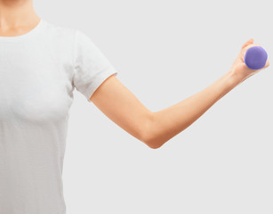 Hand with a dumbbell