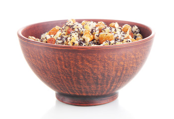 Bowl with kutia -  traditional Christmas sweet meal in Ukraine,