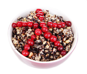 Bowl with kutia -  traditional Christmas sweet meal in Ukraine,