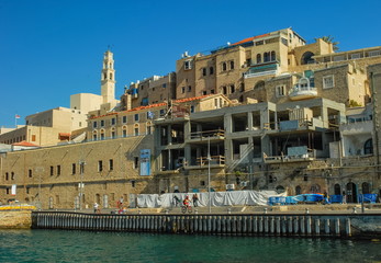 Embankment in old quarter of Tel Aviv - Jaffa