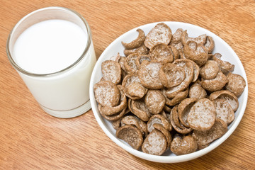 Milk and cereal