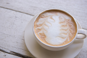Cup of latte coffee