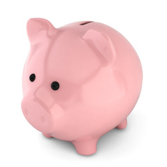 Piggy bank. 3d illustration on white background