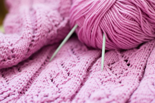 Detail of woven handicraft knit sweater