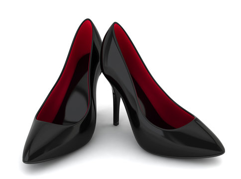 Pair of high heel shoes