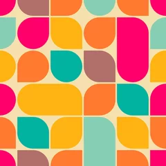 Foto op Plexiglas Retro stijl Retro abstract naadloos patroon