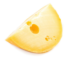 Cheese isolated on white.