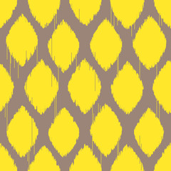 Ikat gele ruit naadloos patroon