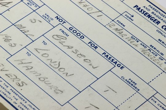 altes Flugticket