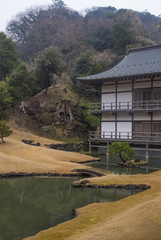 Pagode dans parc, Hakone, Japon