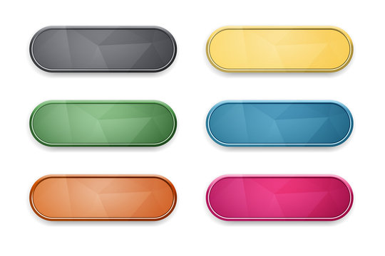 the set of oval stylish buttons