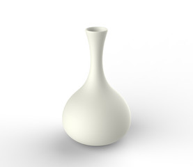 Isolated white Vase 3D
