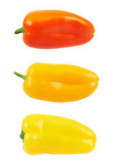 Chili bell peppers isolated