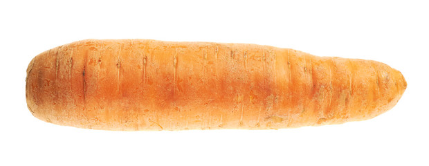 Unpeeled carrot isolated