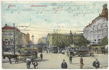 Foto op Canvas Berlin Alexanderplatz 1908 (hist. Postkarte) © holger.l.berlin