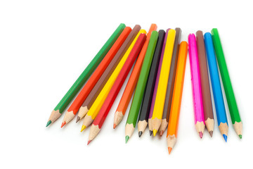Colorful Pencils in white background
