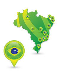 Brasil Soccer green map and match locations - 61239269