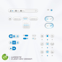 Website Clean Sky Design With Sticker
