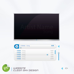 Website Clean Sky Design With Sticker