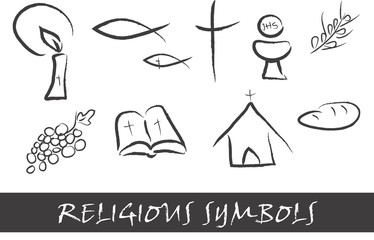 Religious symbols - obrazy, fototapety, plakaty