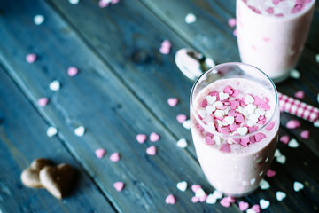 Delicious strawberry lovely shake