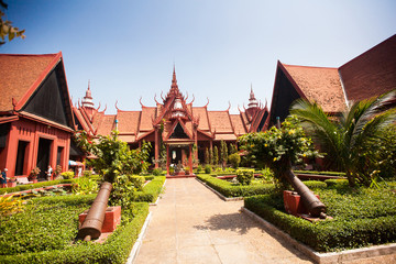 Fototapeta na wymiar Muzeum Narodowe w Kambodży (Sala Rachana) Phnom Penh, Cambo