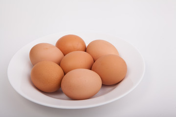 eggs isolated on white background