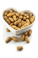Peanut dry fruit or groundnut (Arachis hypogaea) beans