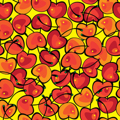multicolor cherry seamless pattern